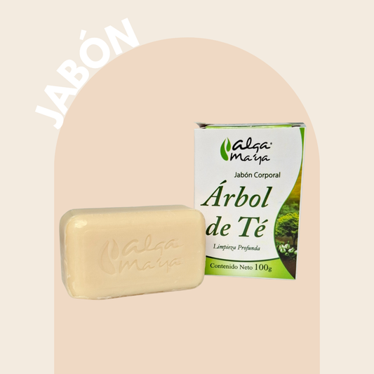 Jabón Natural Corporal, elimina el olor corporal y auxiliar en el tratamiento de acné Árbol de Té 100 g